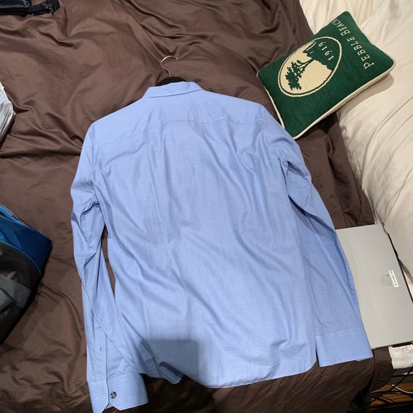 Armani Collezioni Sport Shirt Light Blue Large - Picture 3 of 5